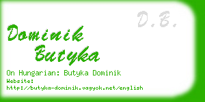 dominik butyka business card